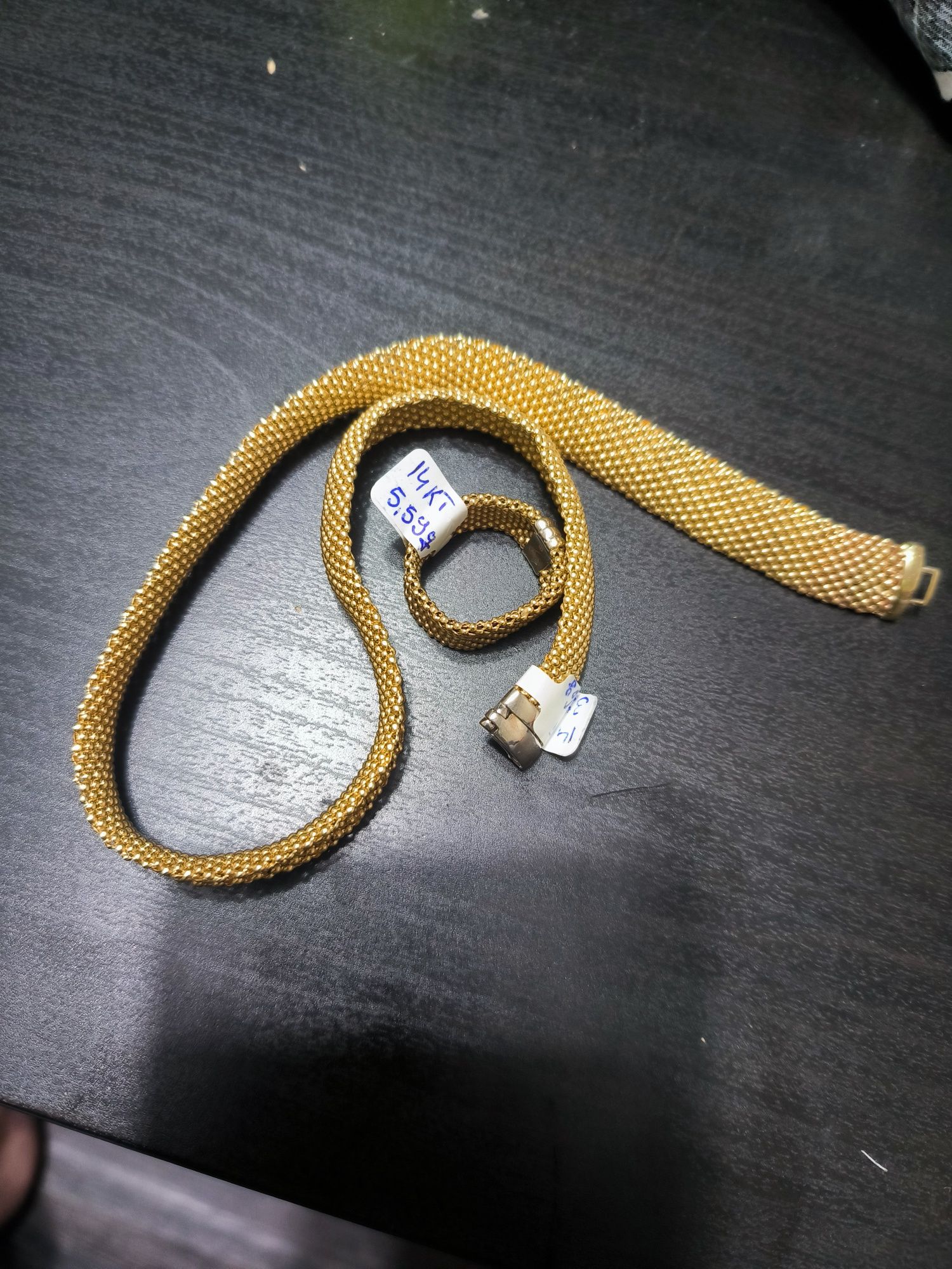 Set colier si inel 14k