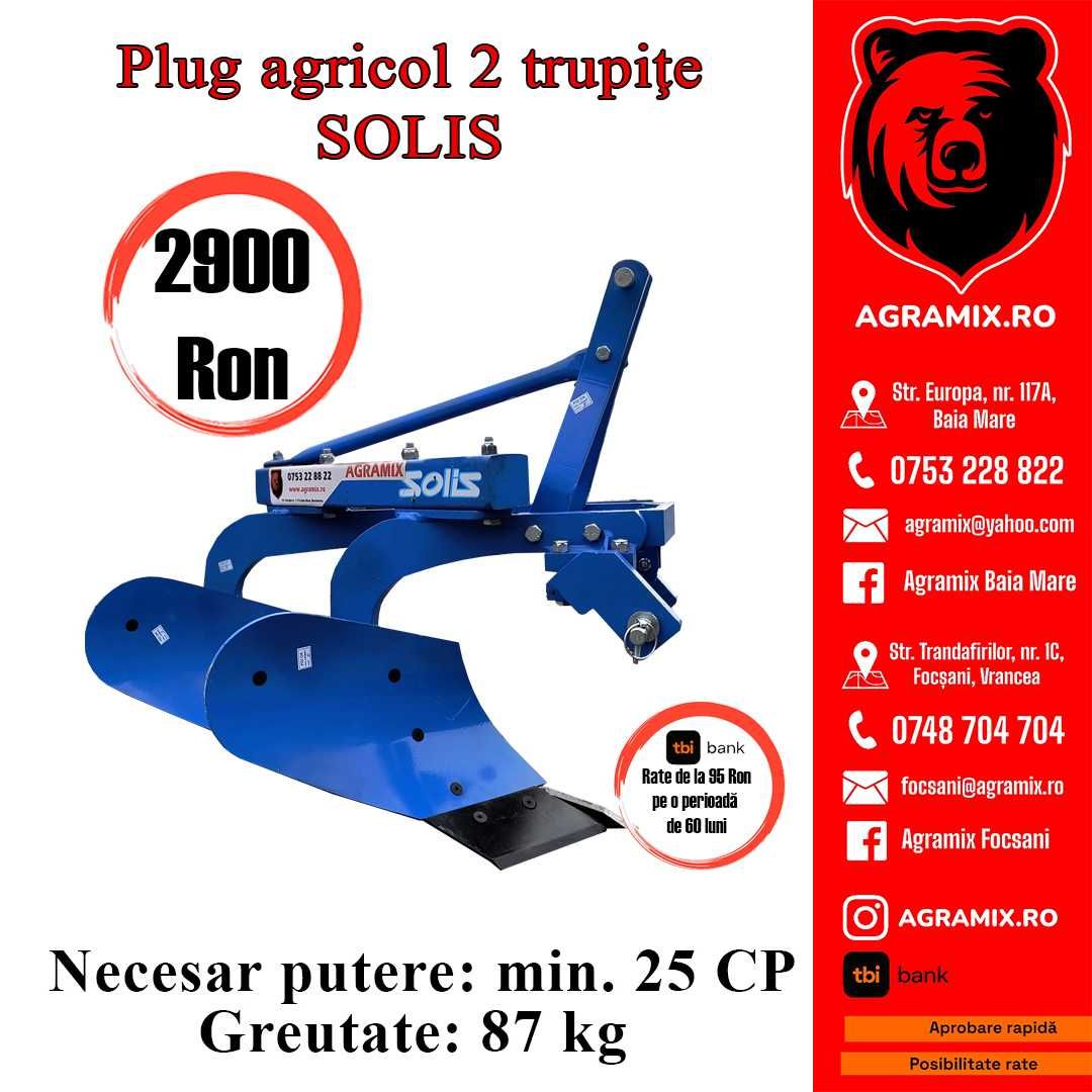 Plug agricol cu 2-3 trupite nereversibile noi Demarol Solis Agramix