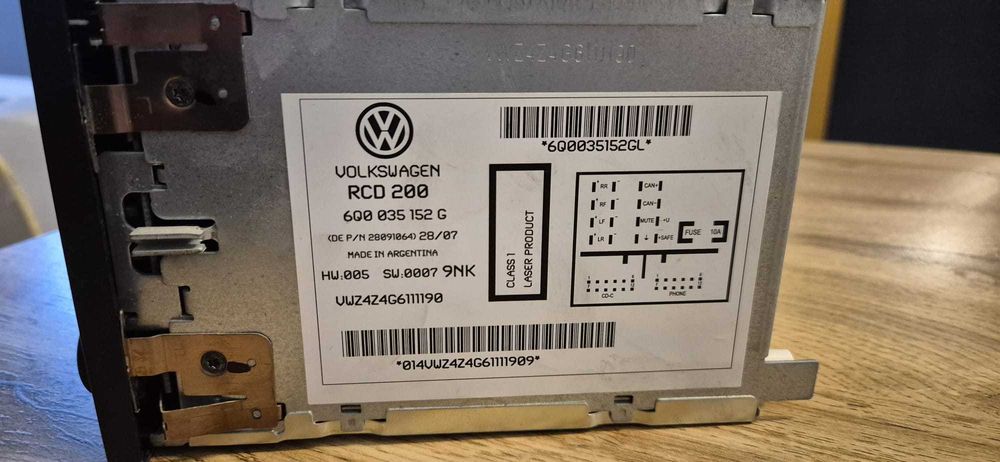 Radio CD Player - VW - 9N3 - 2Din