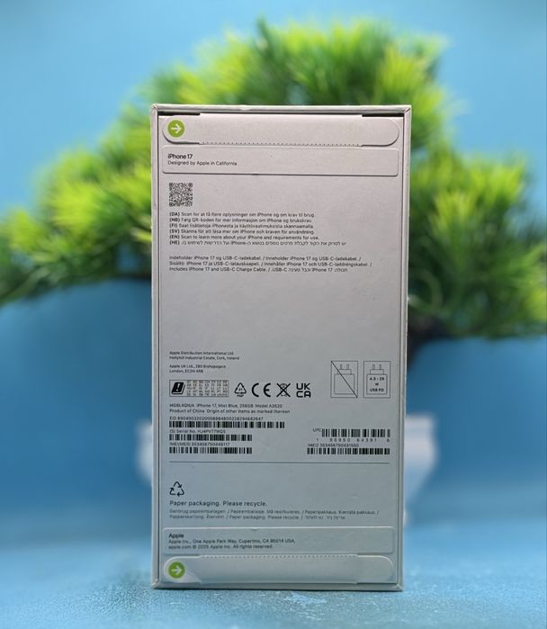 НОВ!!! Apple iPhone 17, 256GB, 5G, Mist Blue