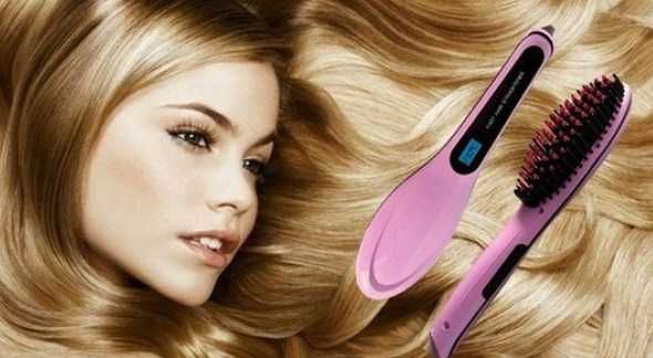 Расческа-выпрямитель FAST HAIR STRAIGHTENER HQT-906