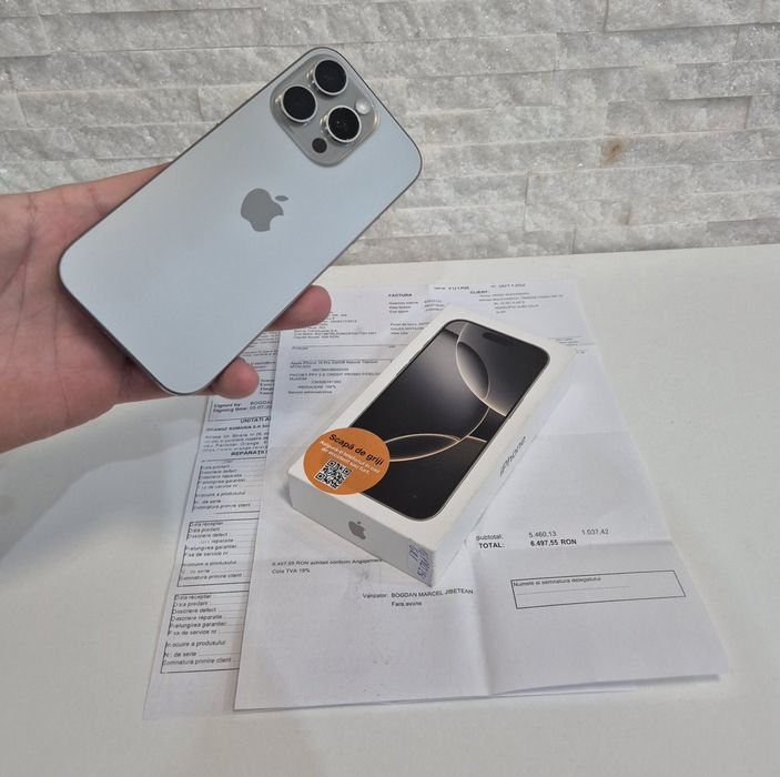 iPhone 16 Pro 256GB. ca NOU !! 100% / Garanție 20 luni