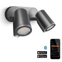 Aplică LED Bluetooth de exterior cu senzor STEINEL 058654 SPOT DUO 2xG