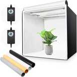 Studio foto profesional Yorbay, 60x60x60 cm, cu LED si 4 fundaluri PVC