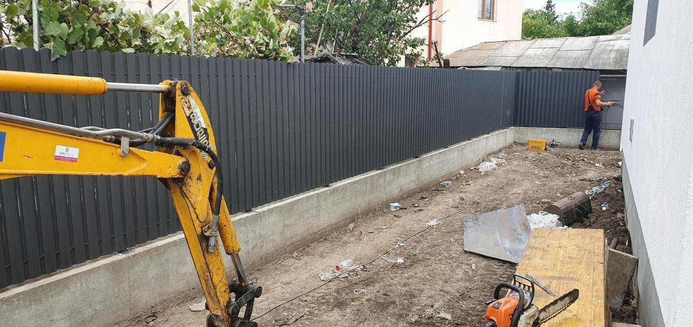 Constructii garduri si porti din sipca metalica, jaluzea, tabla, plasa