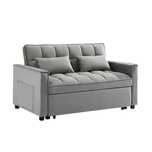 Диван, TEMPO Sofabed Velure Grey, Сив, Черен, Текстил, 137x98x77см.