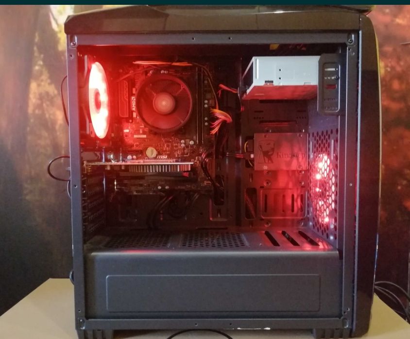 Carcasă PC Mirya, ATX, Sursă alimentare , 2 ventilatoare  Red