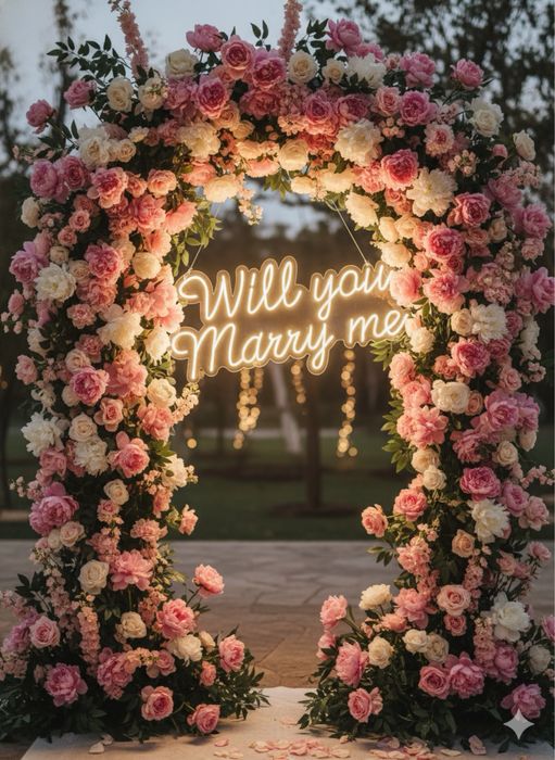 Marry Me неоновая вывеска в аренду