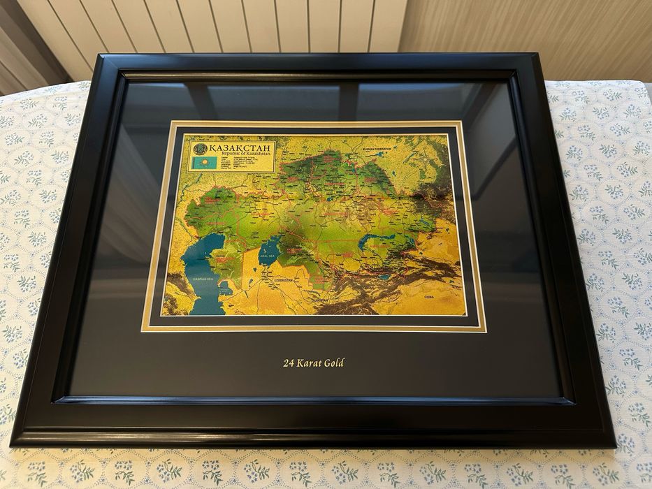 Настенное панно Золотая карта Казахстана