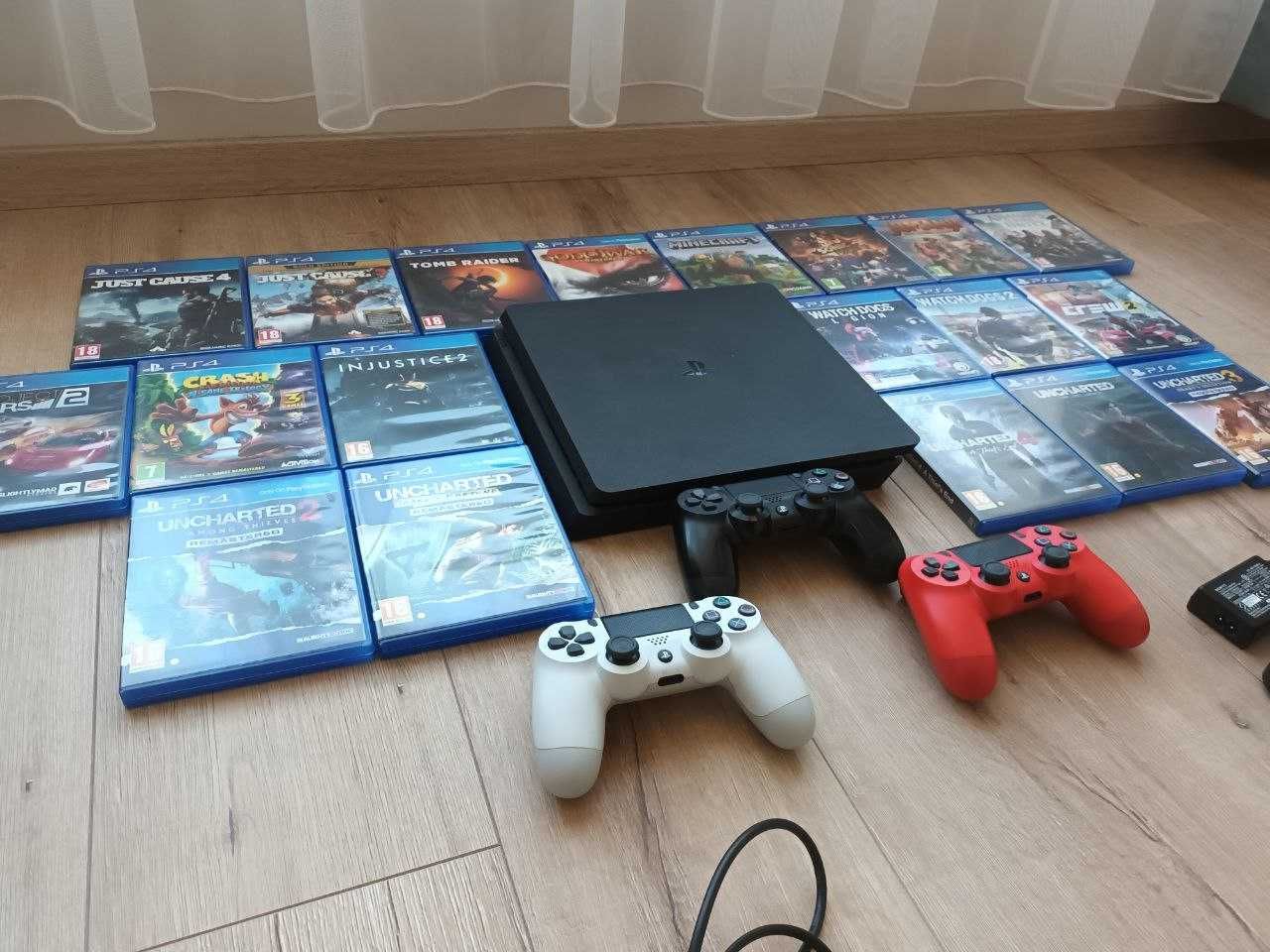 PS4 500GB Пълен Комплект С 15+ Игри