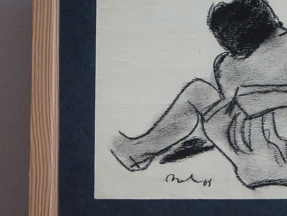 Corneliu Baba, ’Odihna’| Tablou vechi, carbune pe hartie
