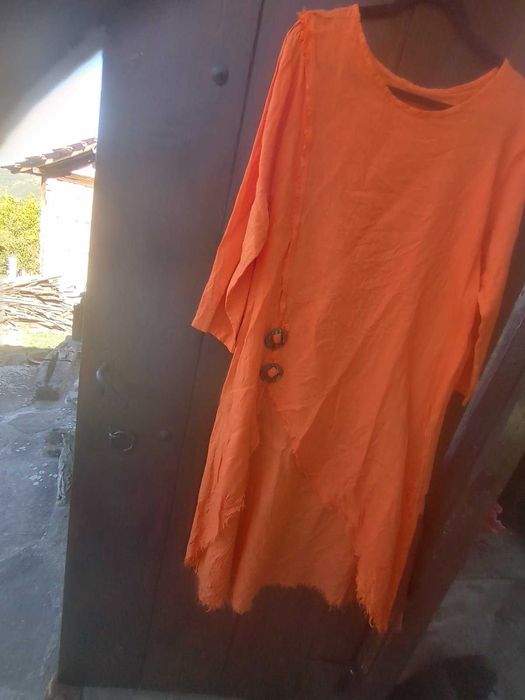 Прекрасна ленена рокля, размер M - L