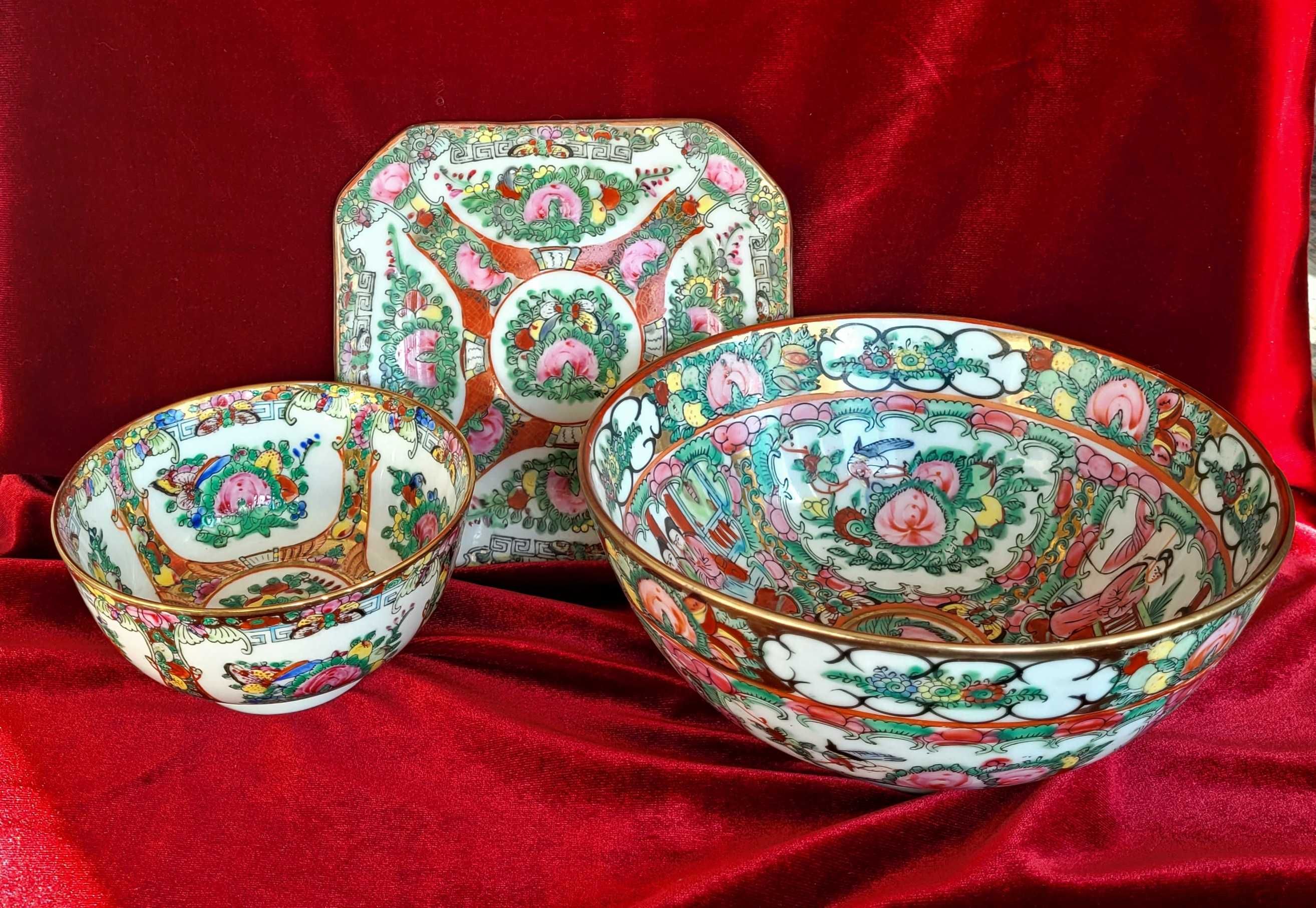 Комплект антикварни купи рьчни рисувани ..