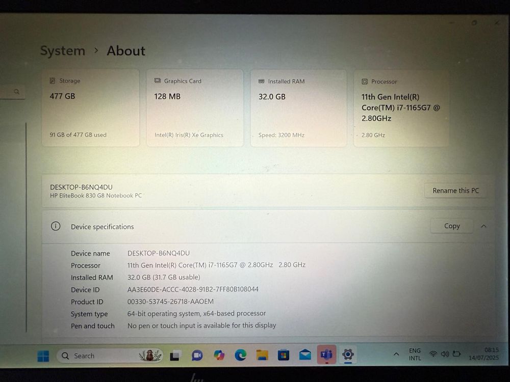 Лаптоп HP EliteBook 830 G8