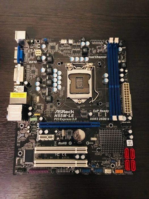 Комплект материнская плата ASRock H55M-LE б/у