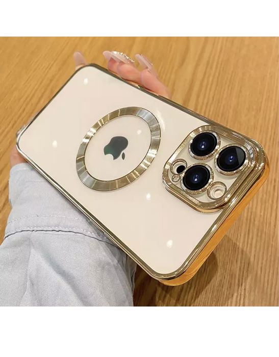 Iphone 13 14 PRO 15 PRO MAX Husa Silicon 0,2mm Lucioasa Cerc Magnetic