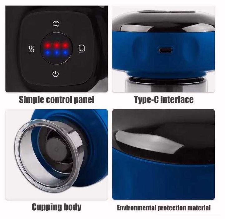 Фитнес Безжичен 12х Вакуумен Вендузен Масажор Антицелулитен Отслабване