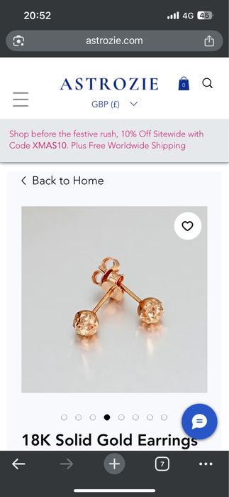 Нежни обеци розово злато