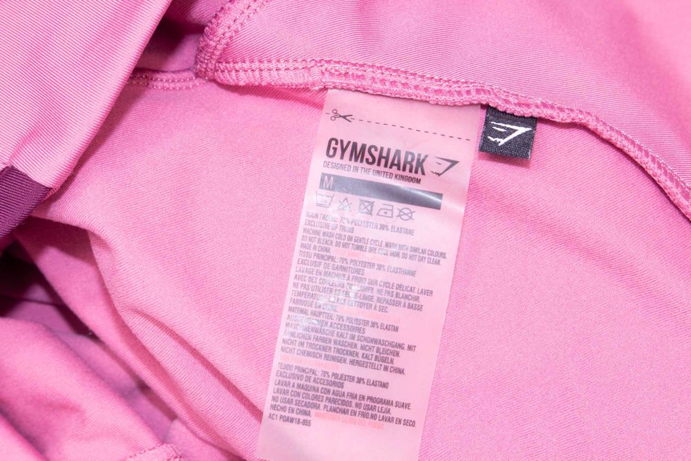 Gymshark дамски клин висока талия розов за фитнес и спорт М