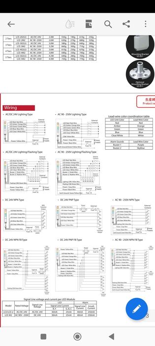 Patlite coloana lumini avertizare alarma utilaje 24v
