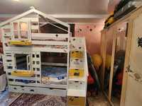 Двухярусная детская мебель кровать