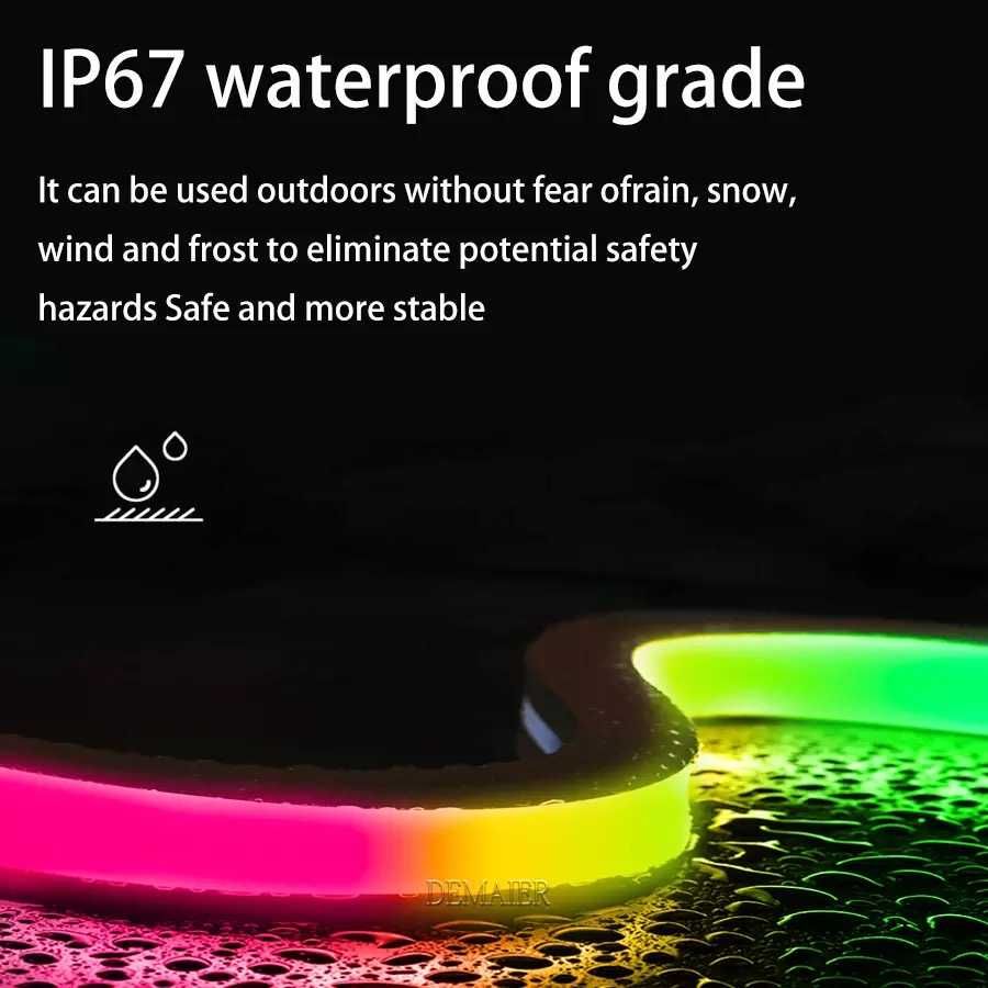 Premium 5M LED RGB Неонов Маркуч Лента Водоустойчив украса маркучи