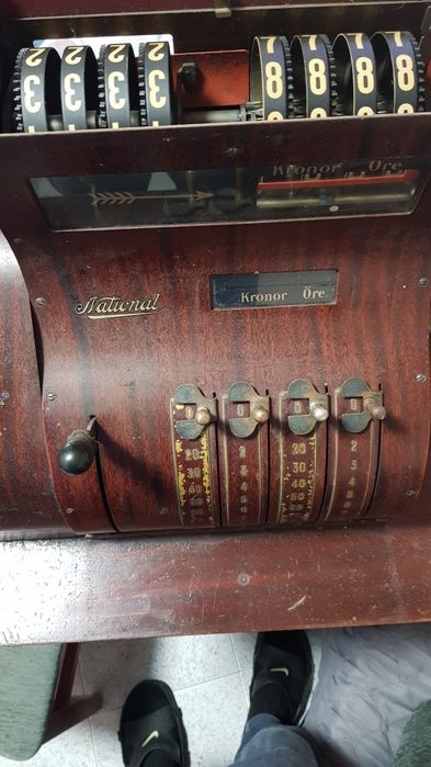 Стар колекционерски касов апарат National