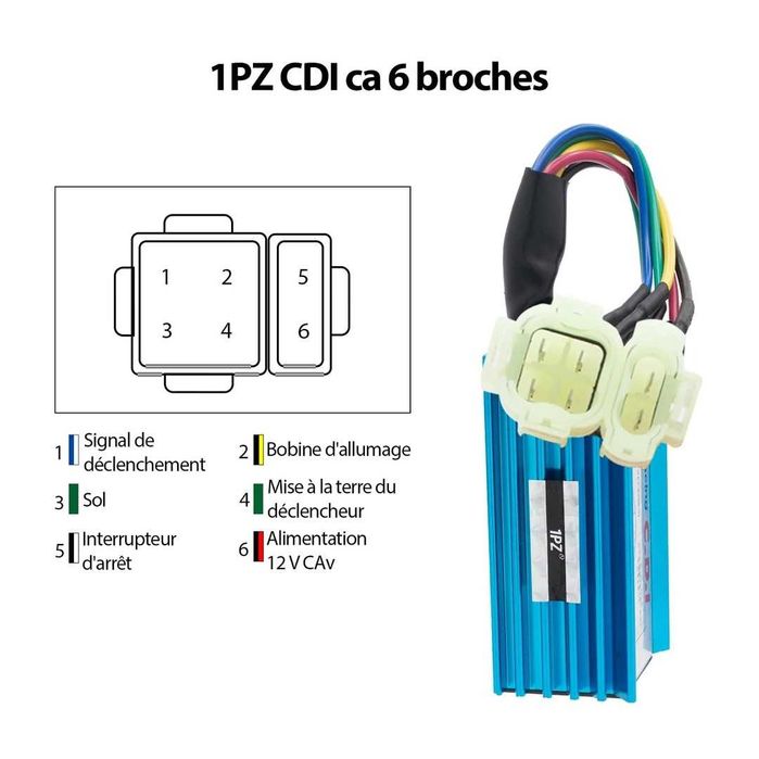 FR7-CD1 CDI Box AC 6-Pin GY6 TaoTao ATV Scuter Go Kart Pit Dirt Bike