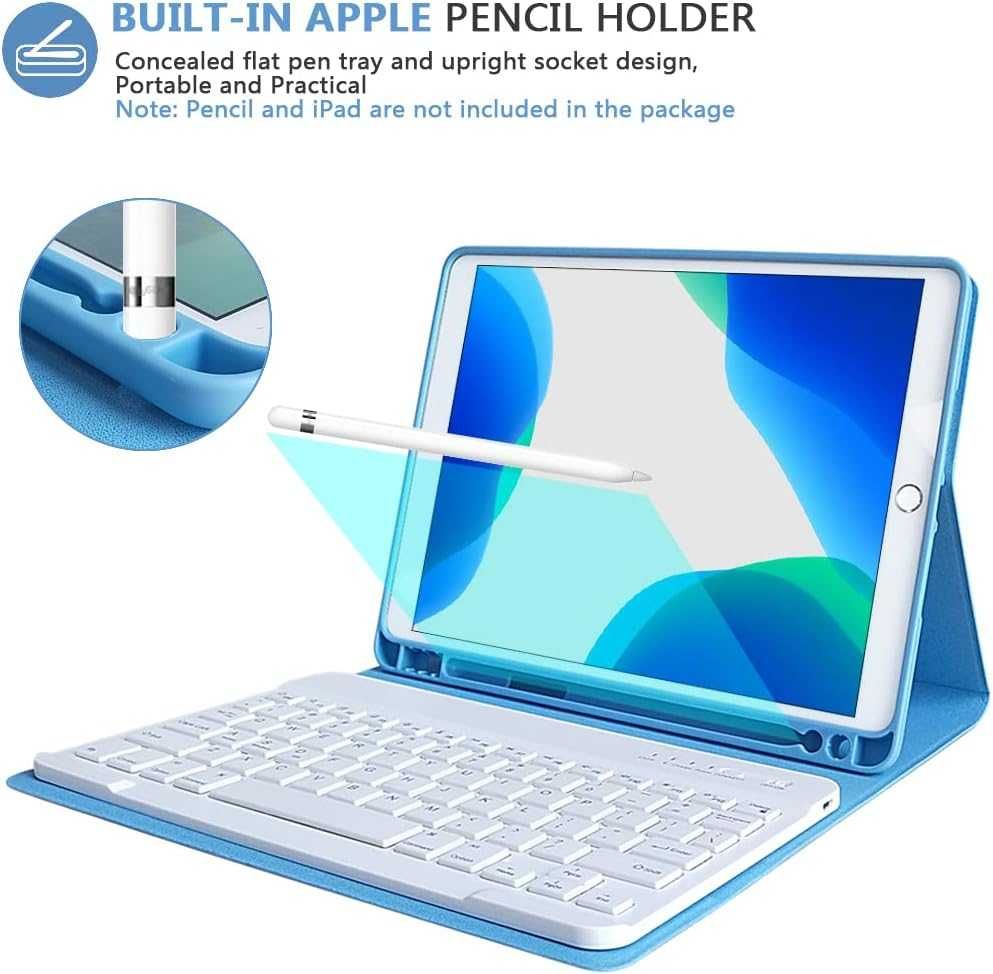 KBCASE Husă cu tastatură iPad 10.2 9gen,Pro 10.5,iPad Air 3 A2603,ES