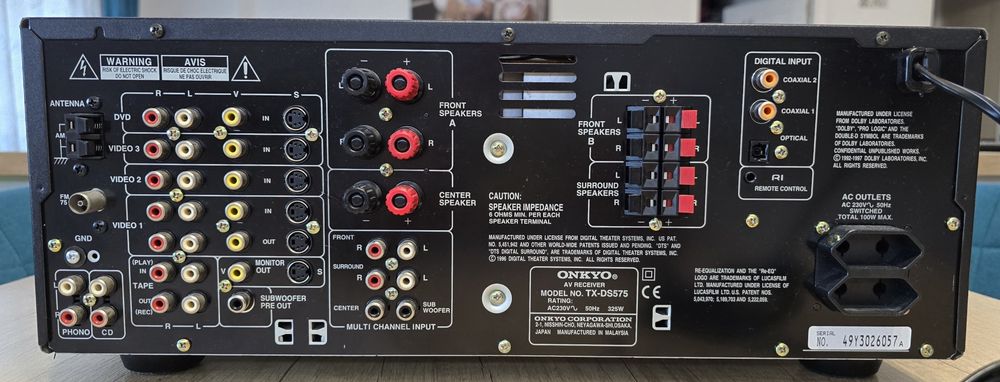 Onkyo TX-DS575 , HT-R380 , DX 6820 , SC 295