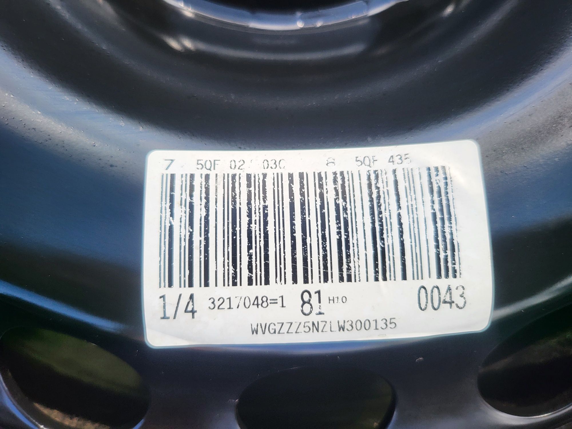 Джанти 17 5х112 VW Tiguan , Skoda ,Audi ,Seat ,ЕТ38 железни ,стоманен