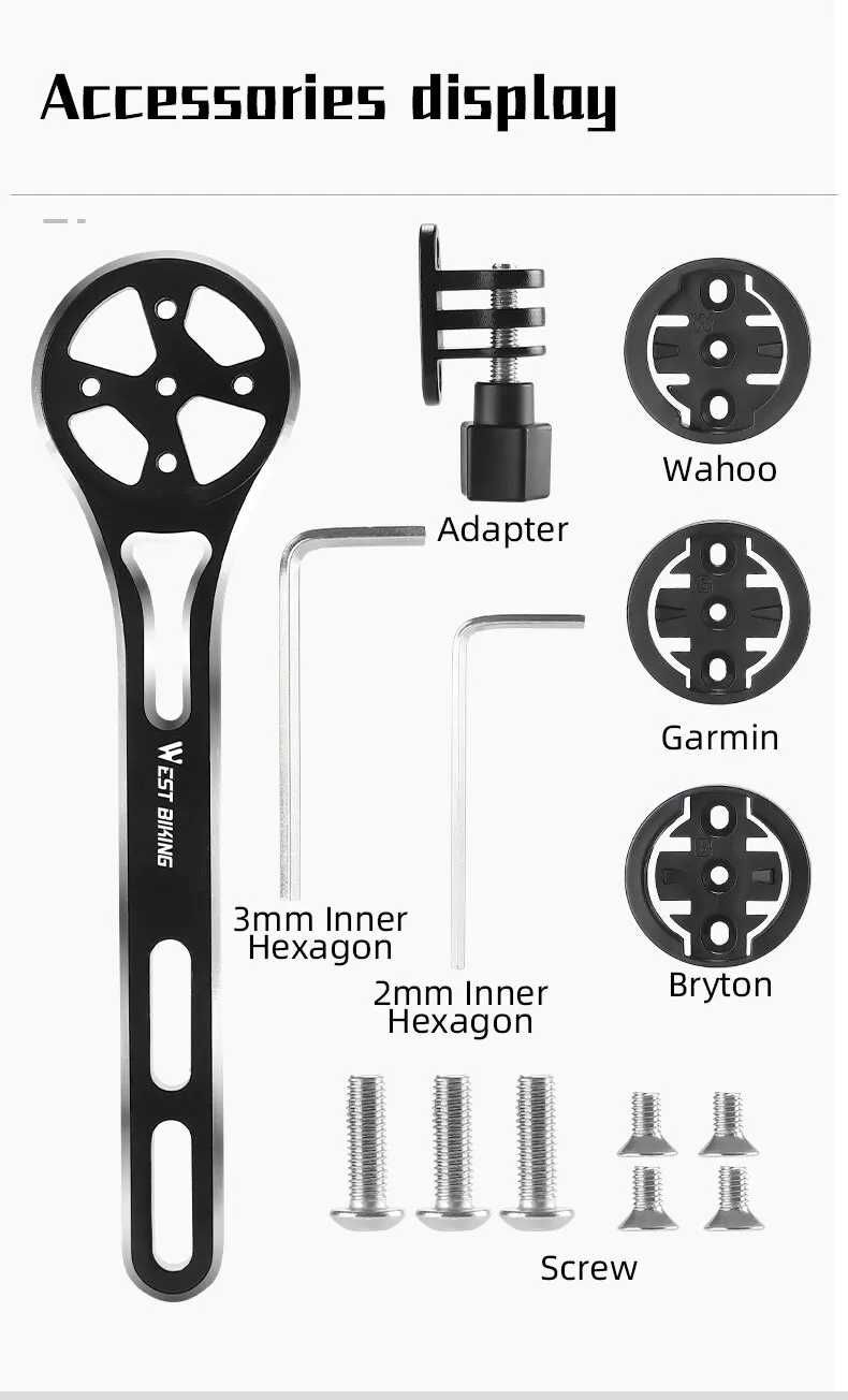 WEST suport computer bicicleta ghidon aero GPS Garmin Gopro Bryton
