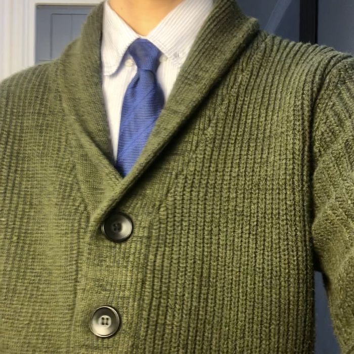 Кардиган с шалевым воротом