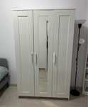 Dulap cu oglinda - 117cmx190 + 2 cutii depozitare gri