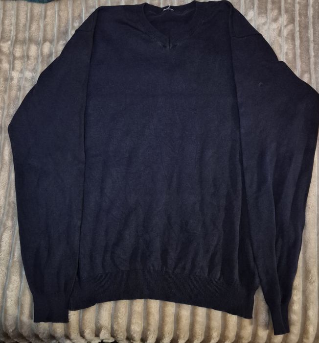 Pulover barbatesc, albastru, marimea 2XL (XXL), purtat, in conditii bu