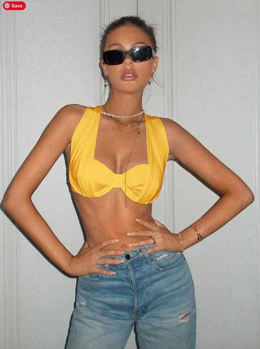 Top / Corset / Bustiera / Sutien galben