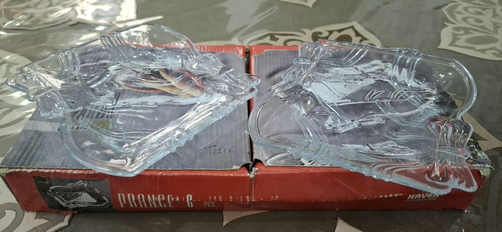 Посуда для фруктов и салатов стеклянный мева ва салат учун идиш шишали