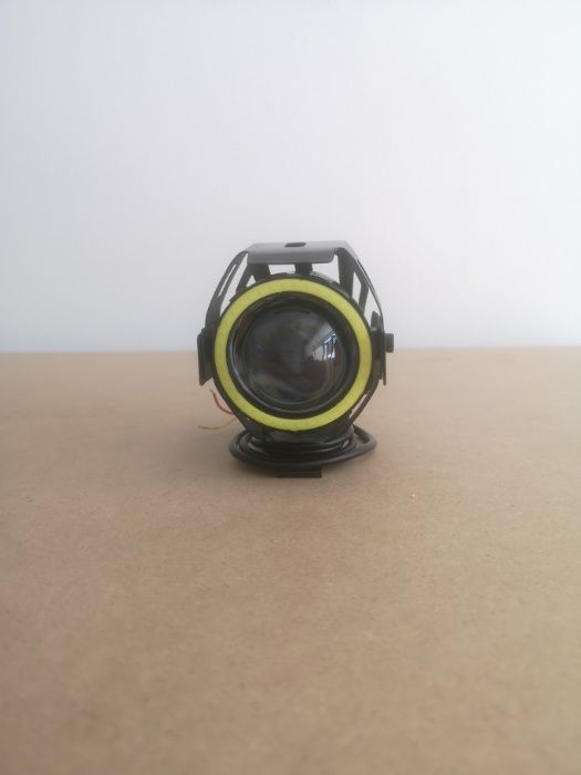 Proiector led cu angel eye, Off Road, ATV, moto 2 faze si stroboscop