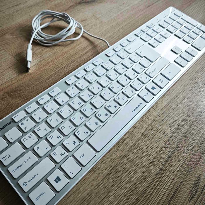 Клавиатура Hama ROSSANO - USB, бяла, с кирилица