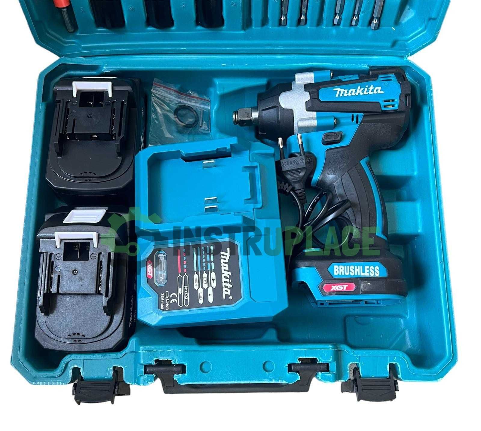 Акумулаторен БЕЗЧЕТКОВ Гайковерт Makita 36v 8ah Макита 35 части