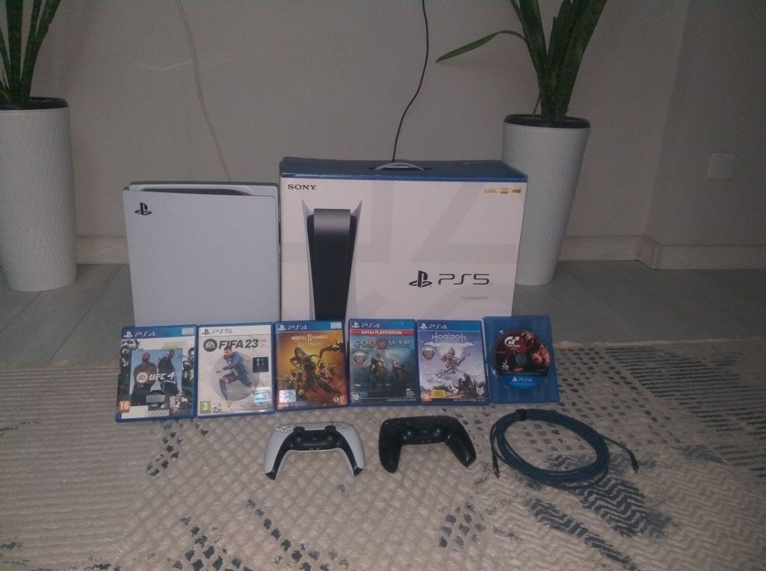 Продам PS5+2дж+6дисков