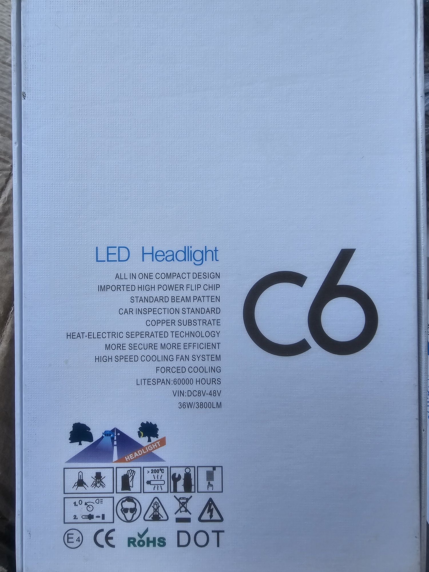 Автомобилни LED крушки, C6 H1, LED Headlight, all in one compact desig