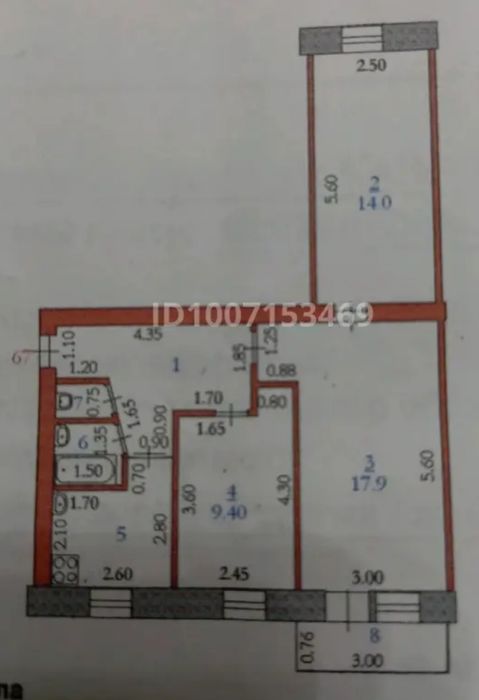 Продам 3-х комнатнаю квартиру