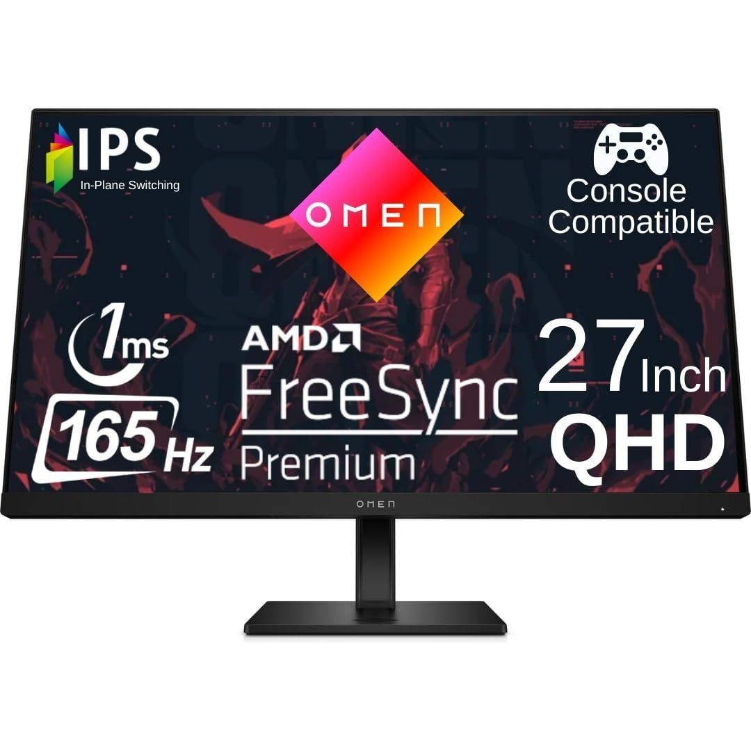 HP OMEN 27q QHD 165 Hz Gaming Monitor  почти новый