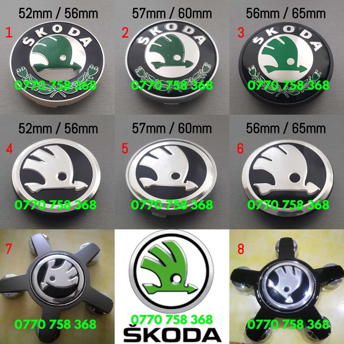 Capace jante aliaj AUDI SKoda Seat Porsche VOLKSWAGEN embleme roti