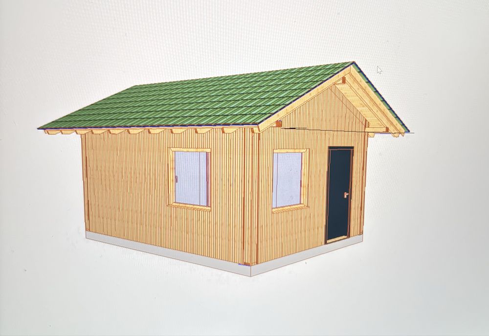 Casa pe structura de lemn 5x6m