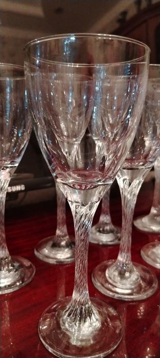 Фужеры для шампанского 21 см 6 - 12шт.Франция, хрустальные рюмки