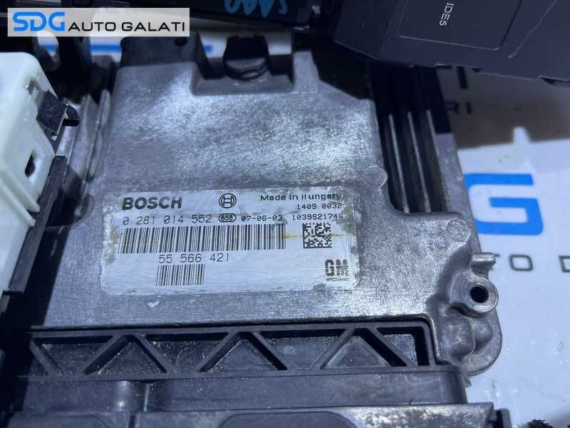 Kit Pornire ECU Calculator Motor Cip Cheie Imobilizator Saab 93 9-3 1.9 TiD 2002 - 2008 Cod 55566421 0281014552