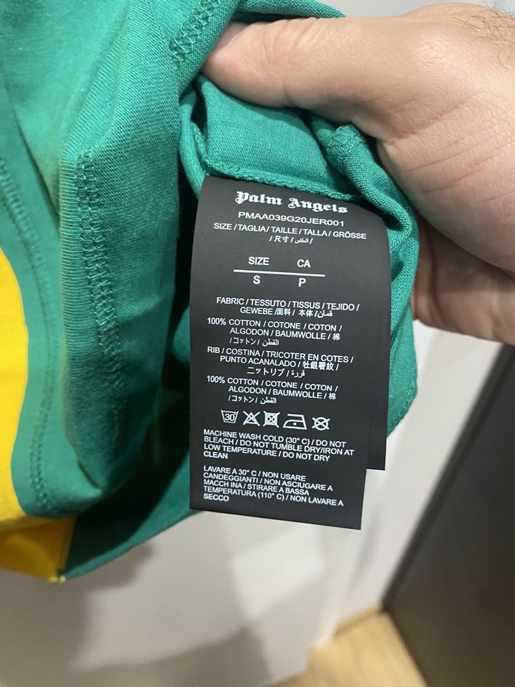Тениска Palm Angels Broken Logo print Yellow/Green.НОВИ.100%оригинал.