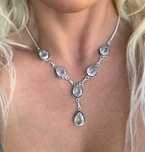Lant Argint 925 Vintage cu Pietre Semipretioase Topaz